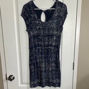 Lucky Brand Navy Patterned Mini Dress